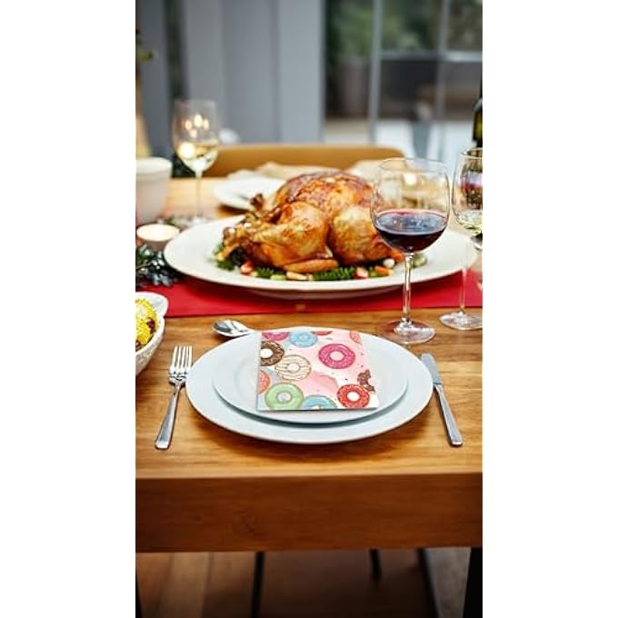 DONUT TIME PARTY NAPKINS, 40 PCS DISPOSABLE PAPER NAPKINS, 6.7 INCH, BIRTHDAY & WEDDING DECOR, THEME PARTY SUPPLIES - Image 2